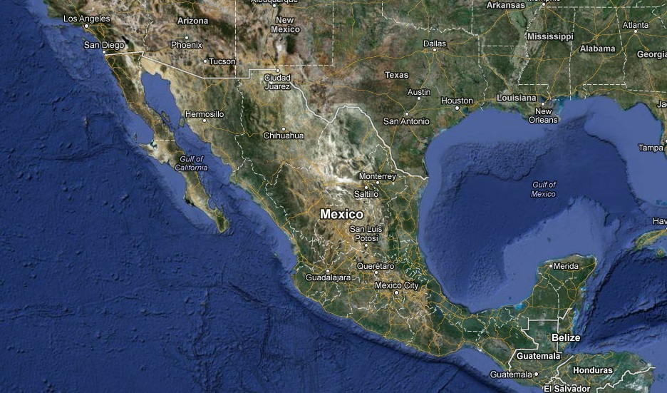 vista satelital de mexicali